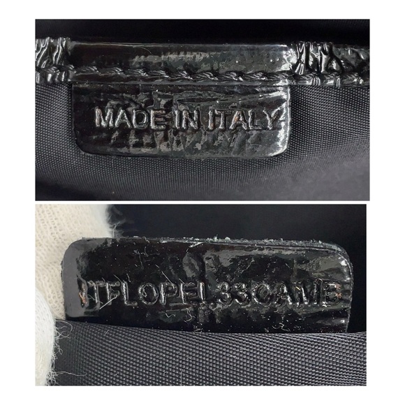 ✨🛍️ Burberry Black and White Check Nylon and Patent Shoulder Bag - Picture 7 of 7